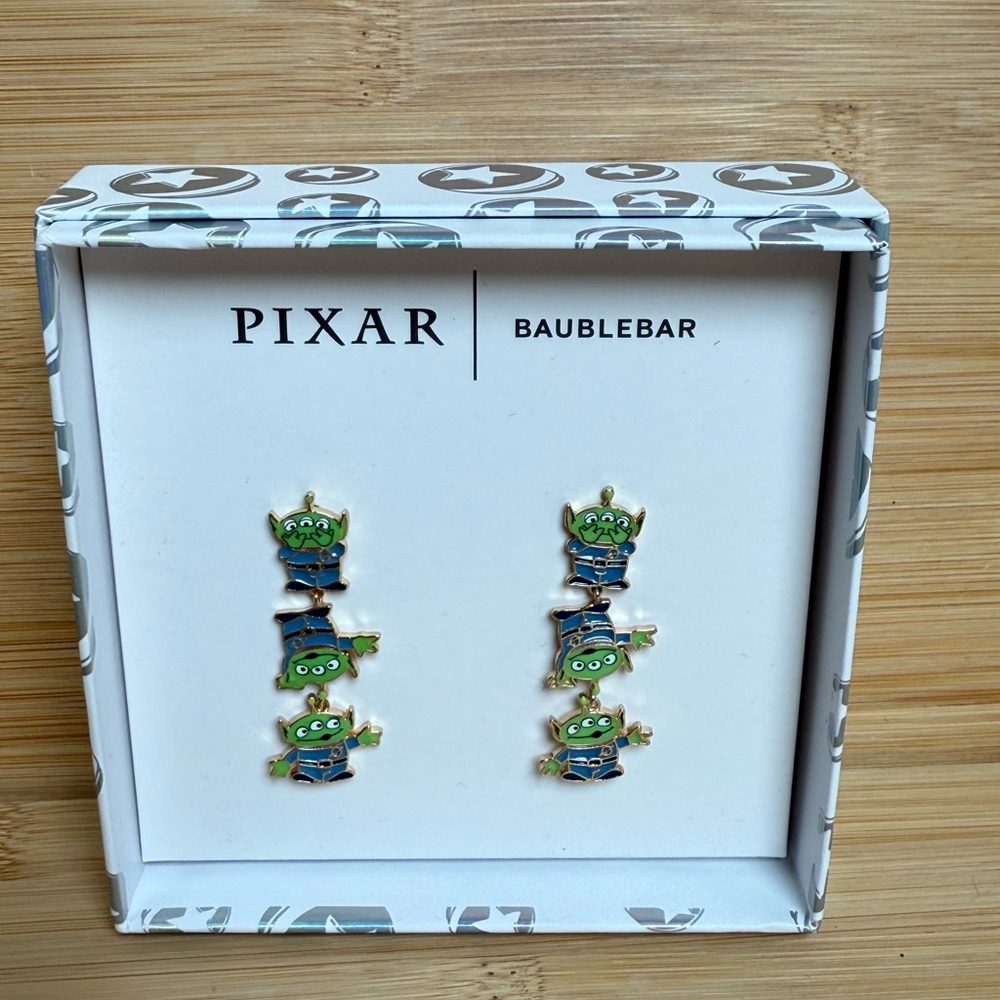 Disney Pixar x BaubleBar Alien Drop Earrings – Limited Edition, NIB